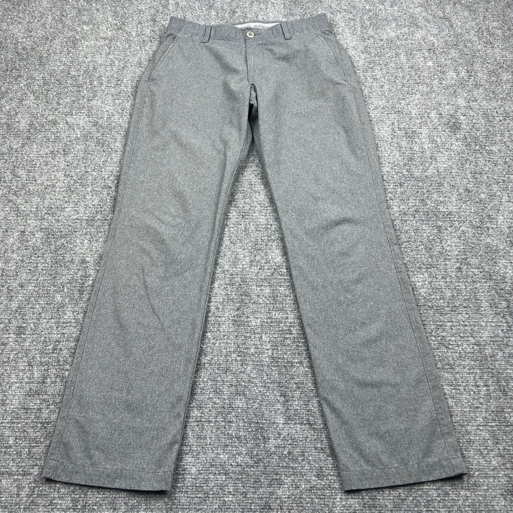 Under Armour Vented Golf Pants Mens 32x32 Gray Heather Straight Stretch 1347389